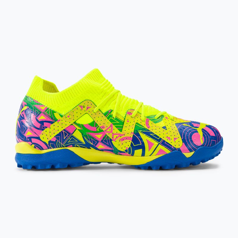 Buty piłkarskie dziecięce PUMA Future Match Energy TT + Mid ultra blue/yellow alert/luminous pink 2