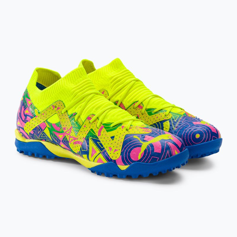 Buty piłkarskie dziecięce PUMA Future Match Energy TT + Mid ultra blue/yellow alert/luminous pink 4