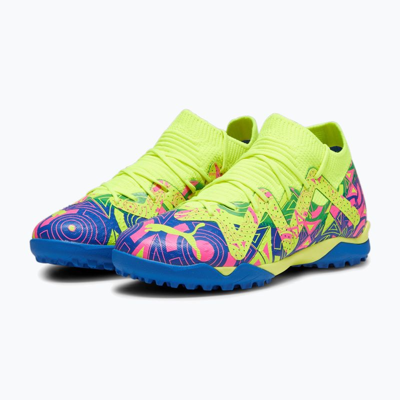 Buty piłkarskie dziecięce PUMA Future Match Energy TT + Mid ultra blue/yellow alert/luminous pink 13