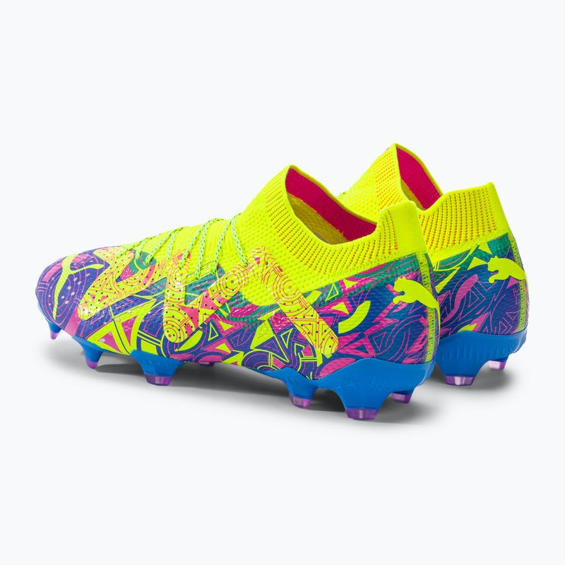 Buty piłkarskie męskie PUMA Future Ultimate Energy FG/AG ultra blue/yellow alert/luminous pink 3