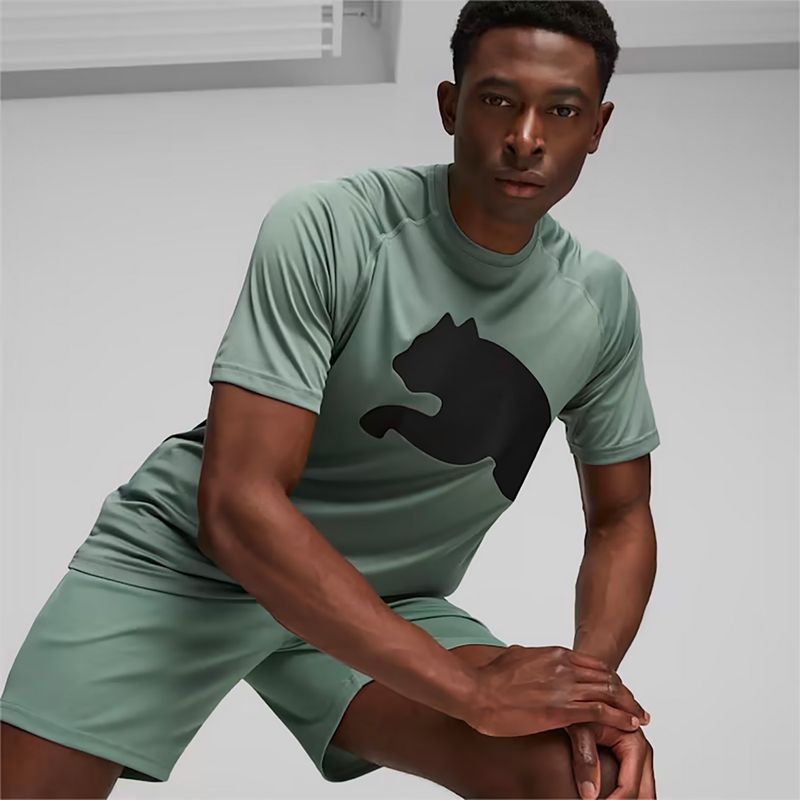 Koszulka męska PUMA Train All Day Big Cat eucalyptus/puma black 3