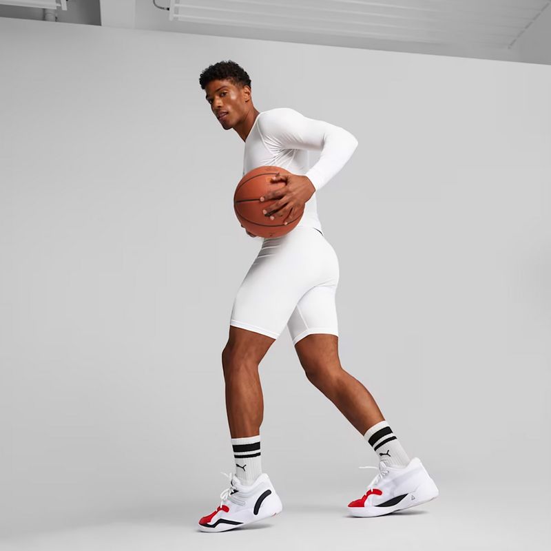 Spodenki koszykarskie męskie PUMA Hoops Team Baselayer puma white 3