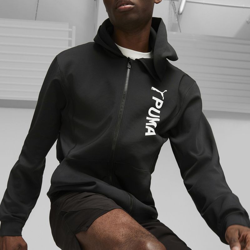 Bluza męska PUMA Fit Double Knit FZ Hoodie puma black 5