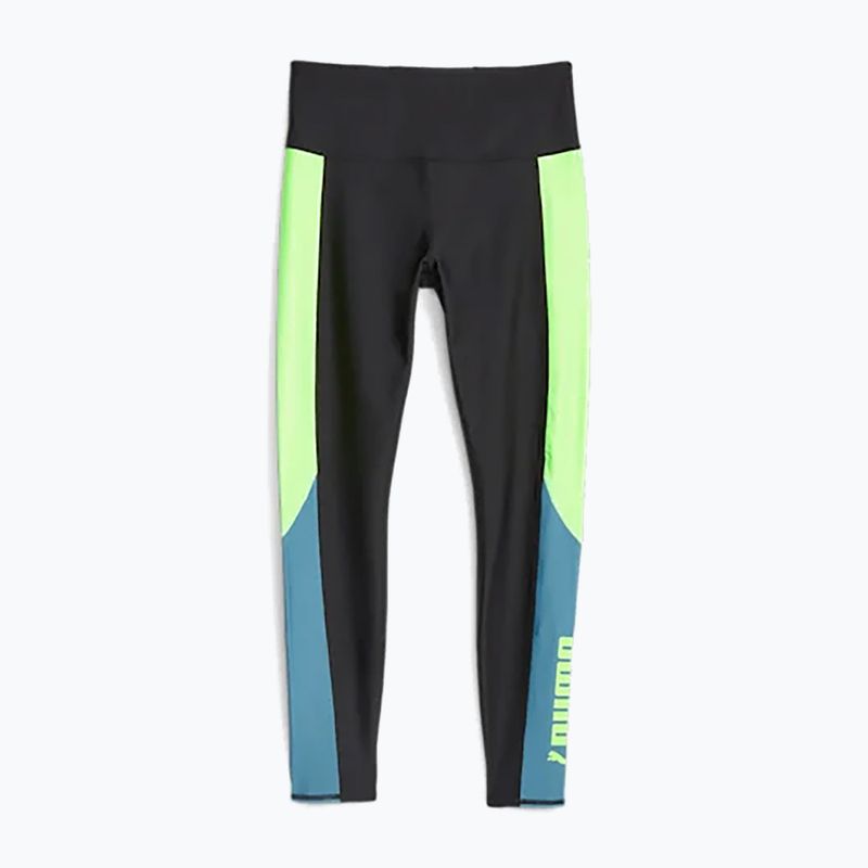 Legginsy damskie PUMA Fit Eversculpt Color Block Hw 7/8 puma black/speed green 3