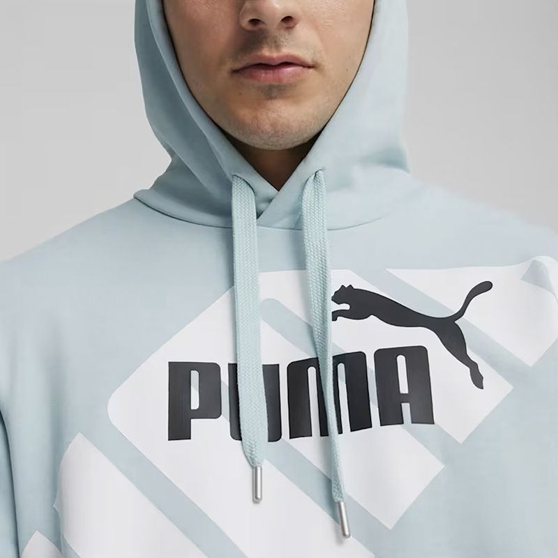 Bluza męska PUMA Power Graphic Hoodie TR turquoise surf 6