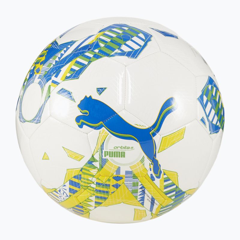 Piłka do piłki nożnej PUMA Orbita 6 FanwearCapsule MS puma white/pele yellow/puma green rozmiar 4 4