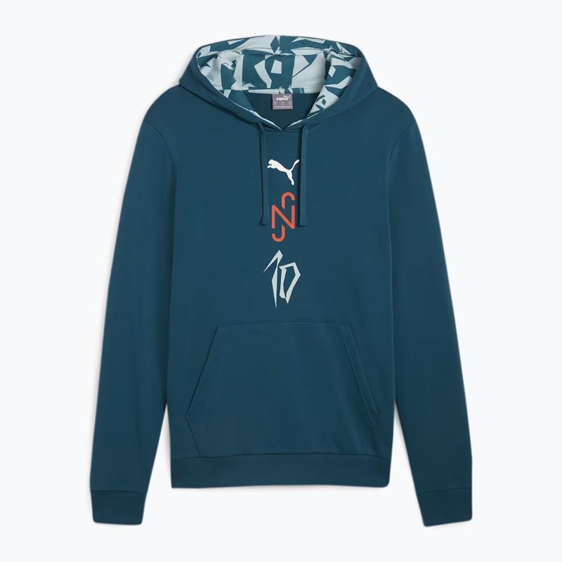 Bluza piłkarska męska PUMA Neymar JR Creativity Logo Hoody ocean tropic/turquoise surf