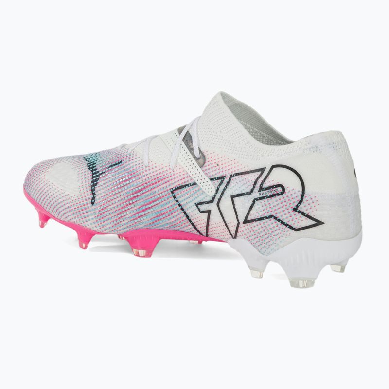 Buty piłkarskie PUMA Future 7 Ultimate Low FG/AG white/black/poison pink/bright aqua/silver mist 3