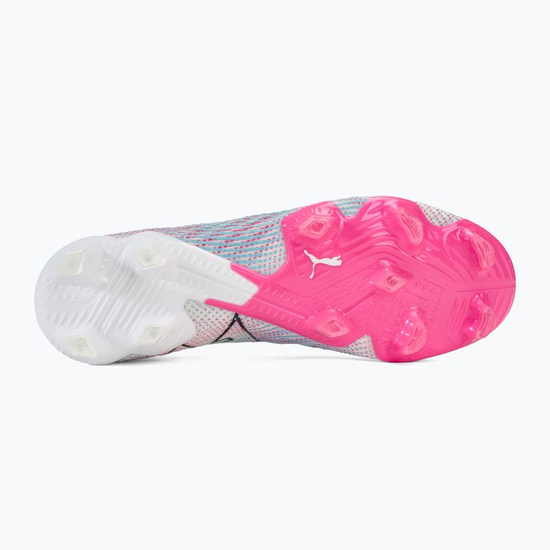Buty piłkarskie PUMA Future 7 Ultimate Low FG/AG white/black/poison pink/bright aqua/silver mist 4