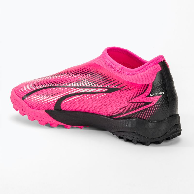 Buty piłkarskie dziecięce PUMA Ultra Match LL TT + Mid Jr poison pink/puma white/puma black 3