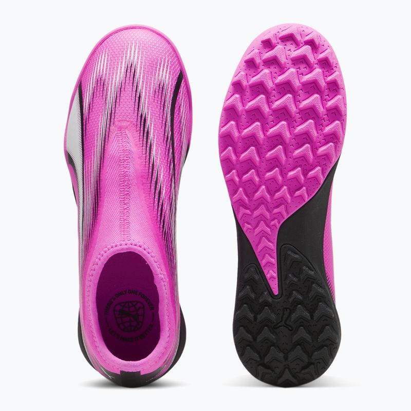 Buty piłkarskie dziecięce PUMA Ultra Match LL TT + Mid Jr poison pink/puma white/puma black 11