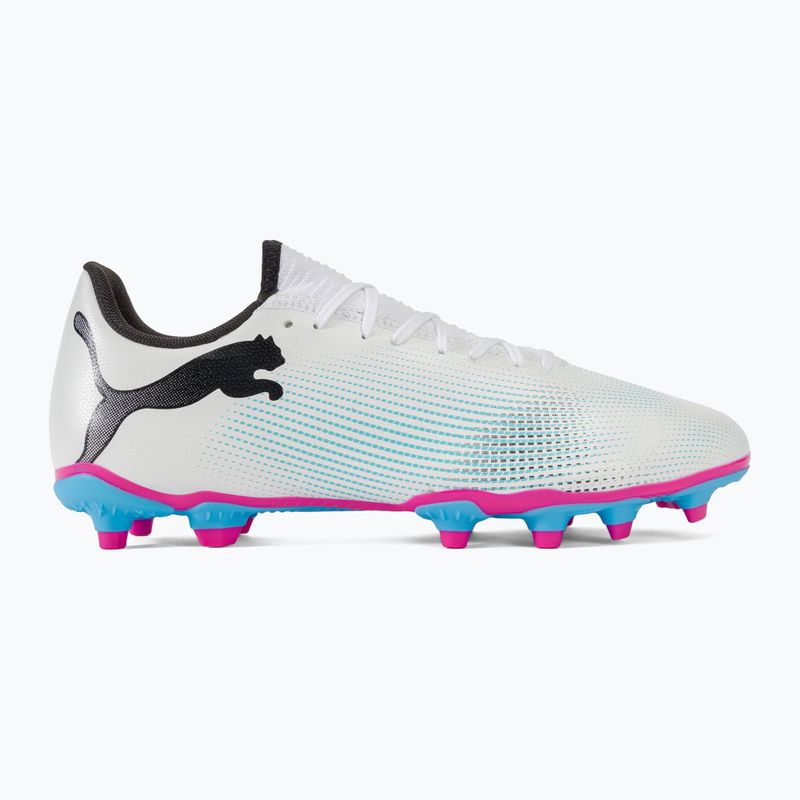 Buty piłkarskie PUMA Future 7 Play FG/AG puma white/puma black/poison pink 2