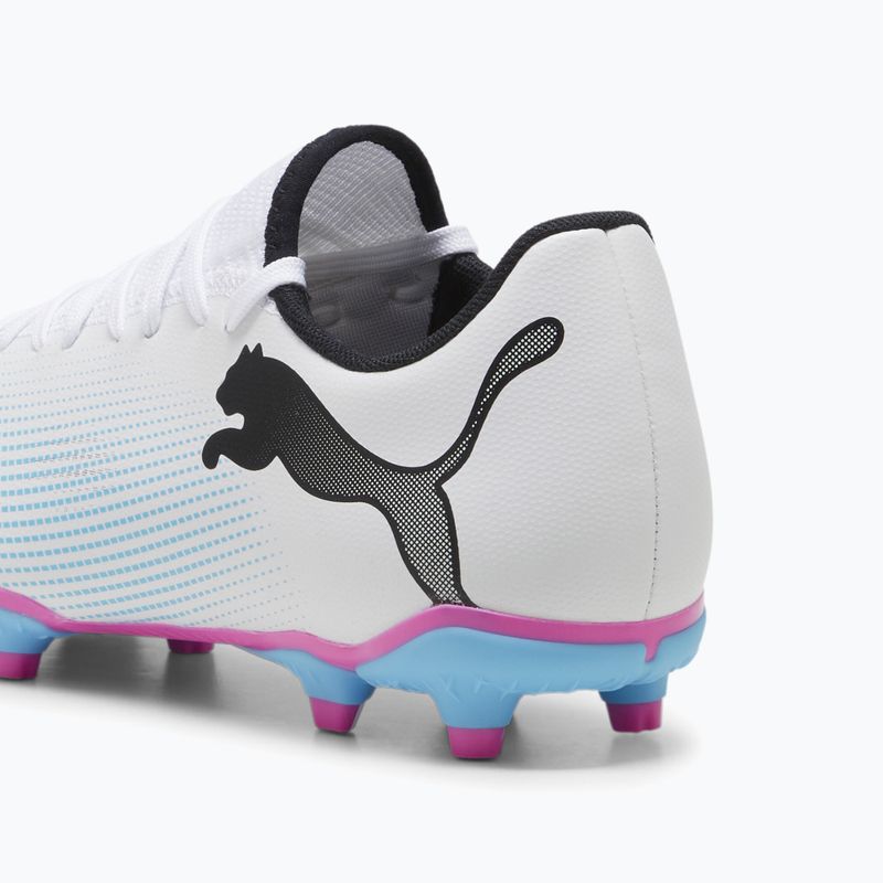 Buty piłkarskie PUMA Future 7 Play FG/AG puma white/puma black/poison pink 13