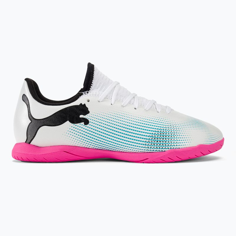 Buty piłkarskie dziecięce PUMA Future 7 Play IT puma white/puma black/poison pink 2