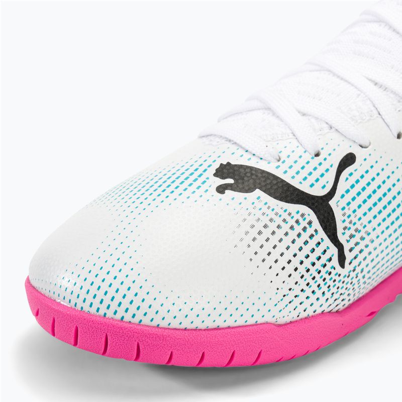 Buty piłkarskie dziecięce PUMA Future 7 Play IT puma white/puma black/poison pink 7