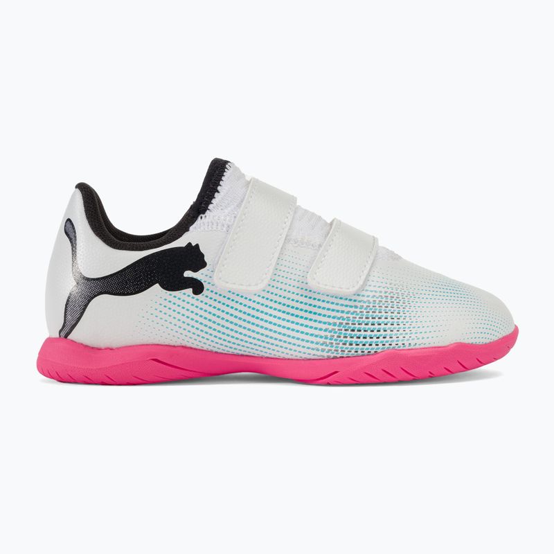 Buty piłkarskie dziecięce PUMA Future 7 Play IT V puma white/puma black/poison pink 2