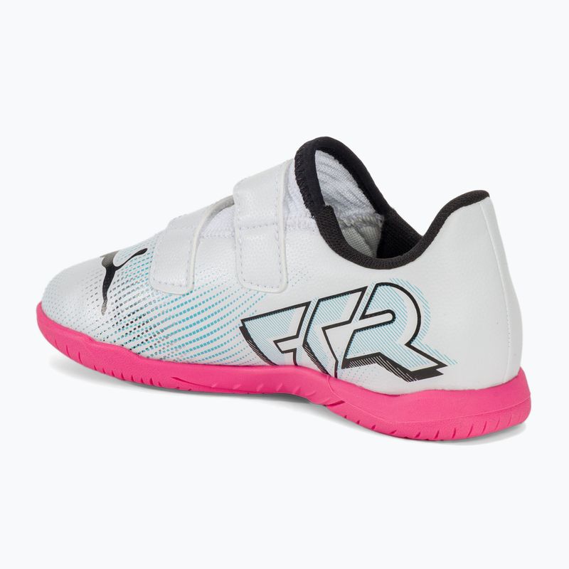 Buty piłkarskie dziecięce PUMA Future 7 Play IT V puma white/puma black/poison pink 3