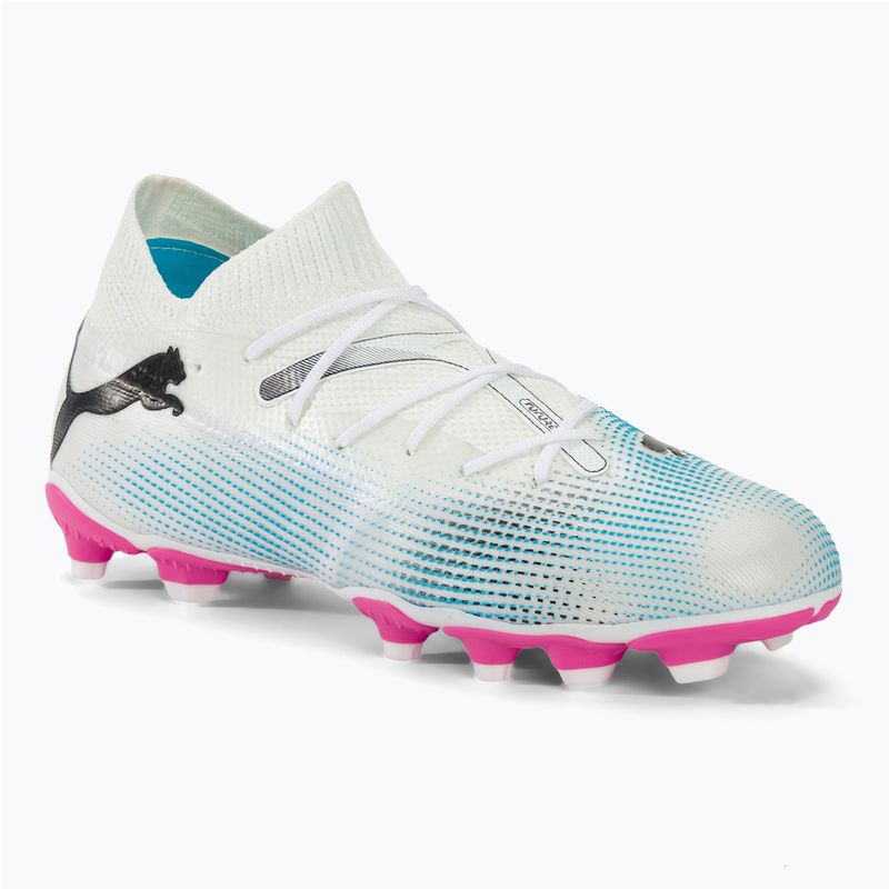 Buty piłkarskie dziecięce PUMA Future 7 Match FG/AG puma white/puma black/poison pink