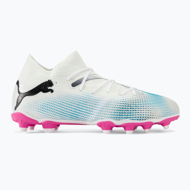 Buty piłkarskie dziecięce PUMA Future 7 Match FG/AG puma white/puma black/poison pink 2