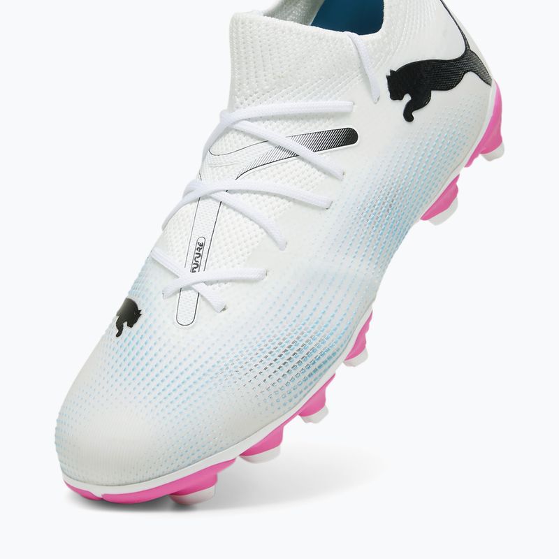 Buty piłkarskie dziecięce PUMA Future 7 Match FG/AG puma white/puma black/poison pink 12