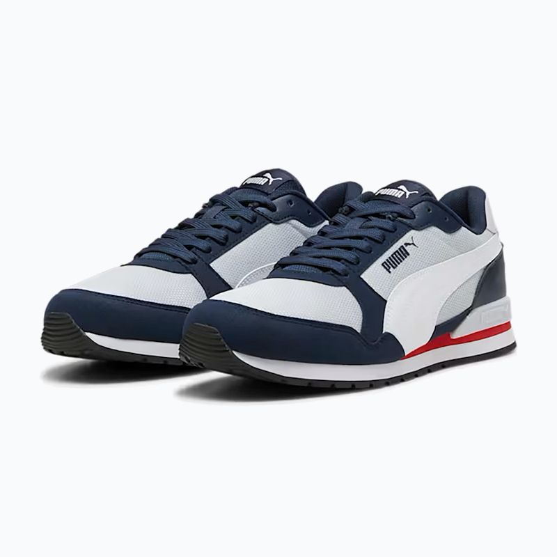 Buty PUMA ST Runner v3 Mesh silver mist/white/club navy/for all time red/black 10