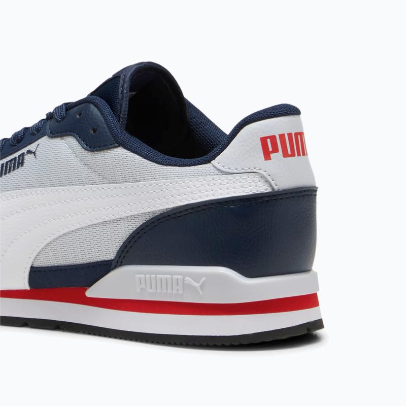 Buty PUMA ST Runner v3 Mesh silver mist/white/club navy/for all time red/black 12