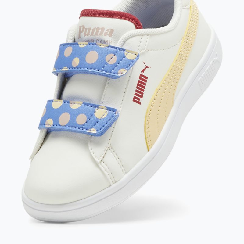 Buty dziecięce PUMA Smash 3.0 Summer Camp V PS warm white/chamomile/puma white 13