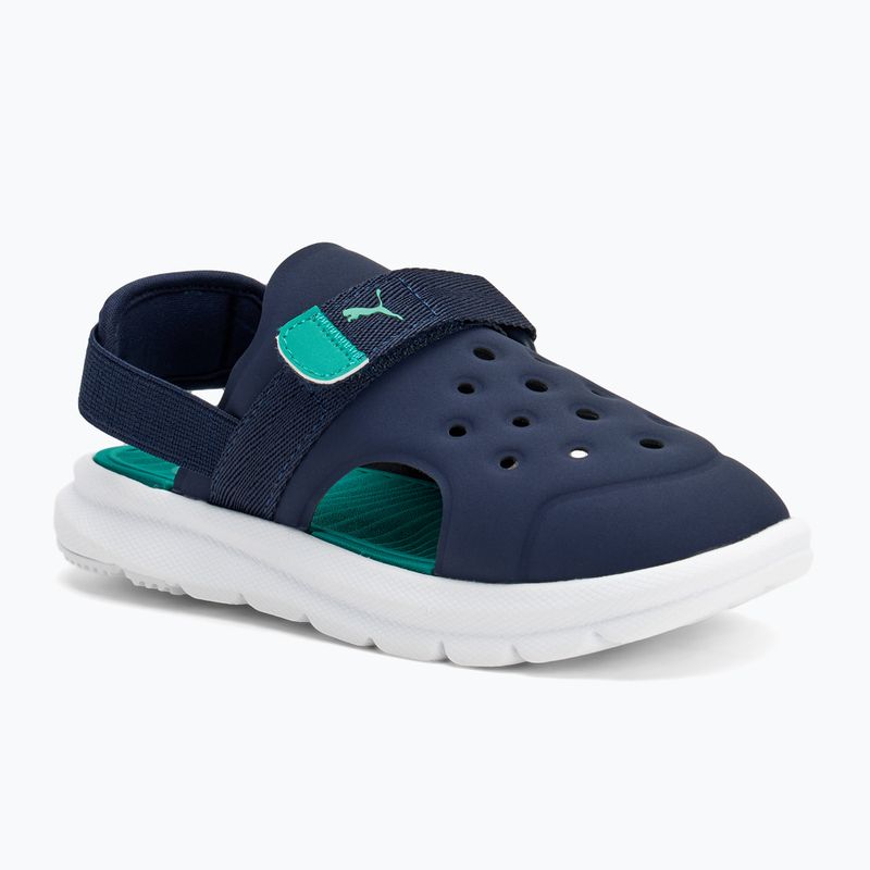 Sandały dziecięce PUMA Evolve AC Inf puma navy/sparkling green/puma white