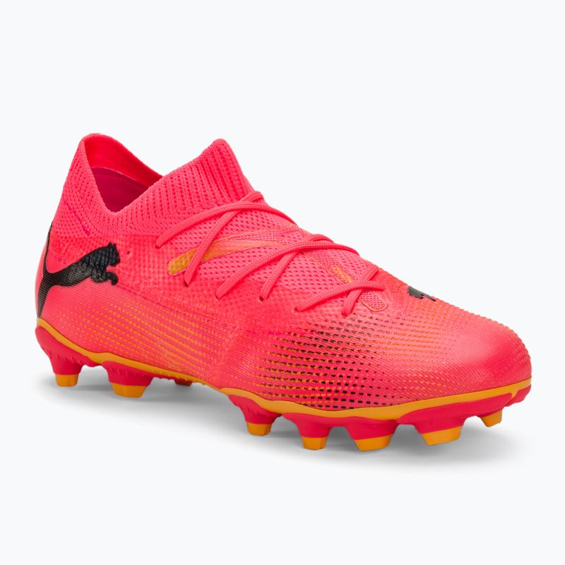 Buty piłkarskie dziecięce PUMA Future 7 Match FG/AG Jr  sunset glow/puma black/sun stream