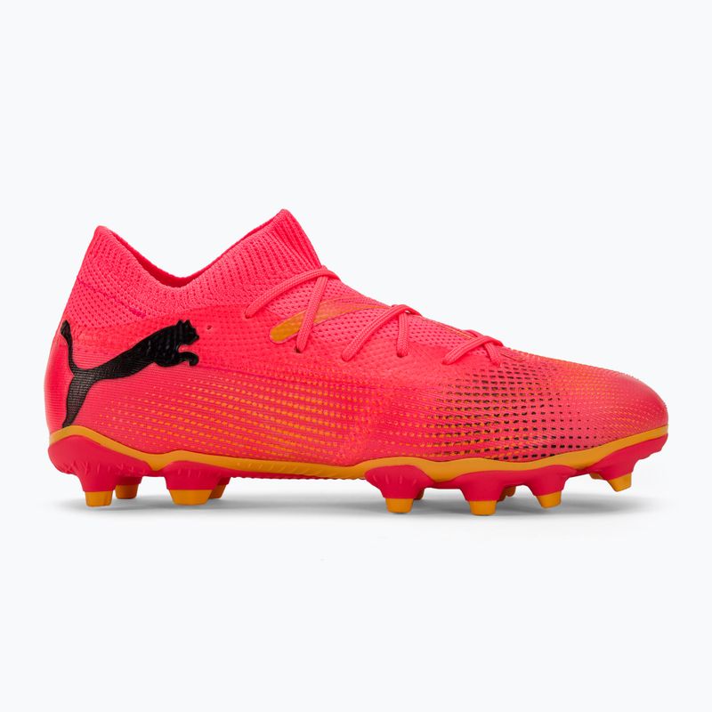 Buty piłkarskie dziecięce PUMA Future 7 Match FG/AG Jr  sunset glow/puma black/sun stream 2