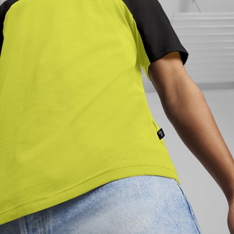 Koszulka męska PUMA ESS+ Block Tee puma black/lime sheen 6
