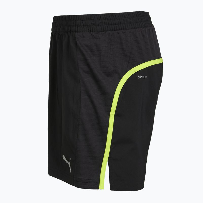 Spodenki do biegania męskie Puma Run Favorite Velocity 5" Shorts black/lime 3