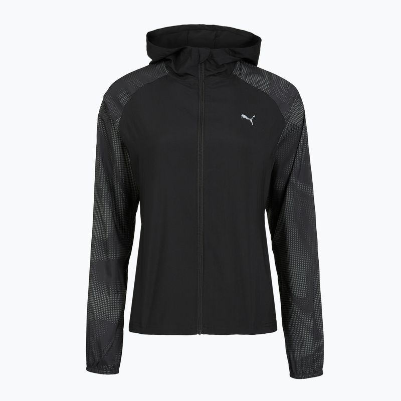 Kurtka do biegania damska Puma Run AOP Favorite Woven Jacket black
