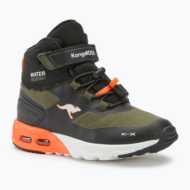 Buty dziecięce KangaROOS KX-Toke Mid EV military green / neon orange