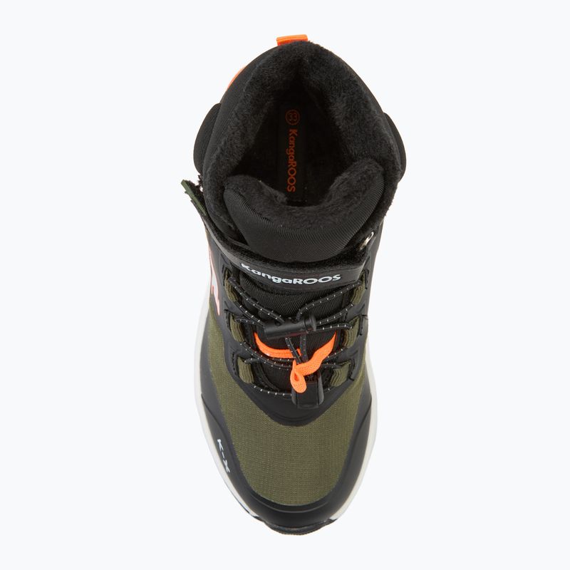 Buty dziecięce KangaROOS KX-Toke Mid EV military green / neon orange 5