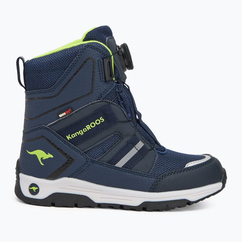 Śniegowce dziecięce KangaROOS K-MJ Hunter RTX FX dark navy / lime 2