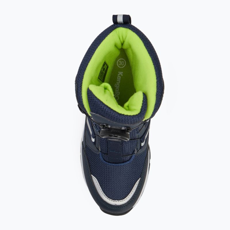 Śniegowce dziecięce KangaROOS K-MJ Hunter RTX FX dark navy / lime 5