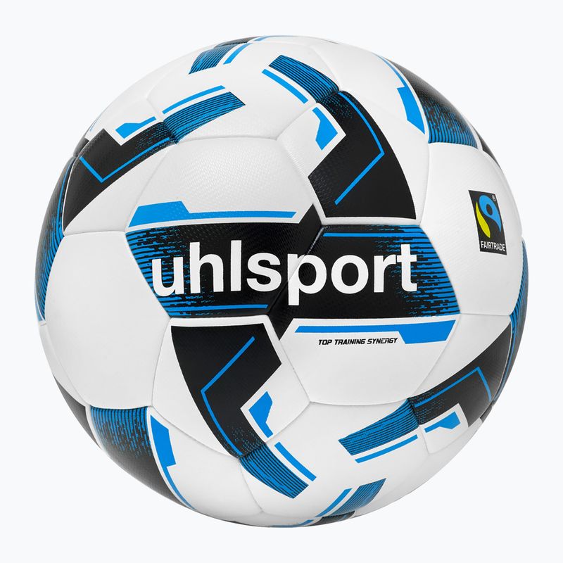 Piłka do piłki nożnej uhlsport Top Training Synergy Fairtrade white/black/blue rozmiar 3 4