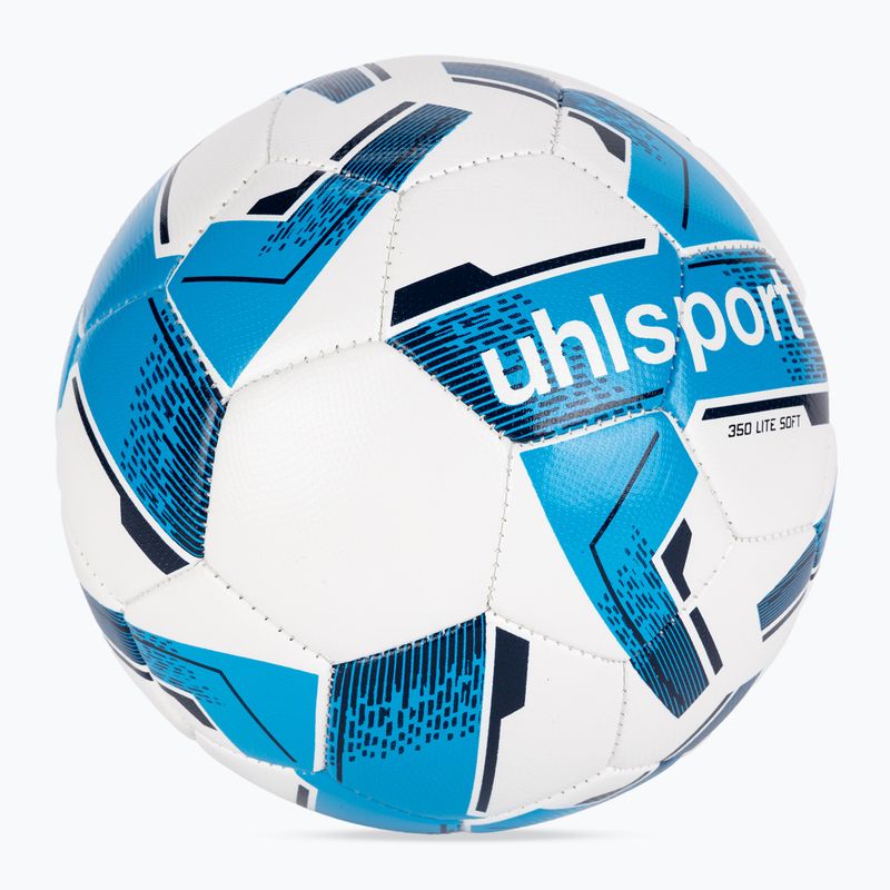 Piłka do piłki nożnej uhlsport Lite Soft 350 white/cyan/navy rozmiar 4 2