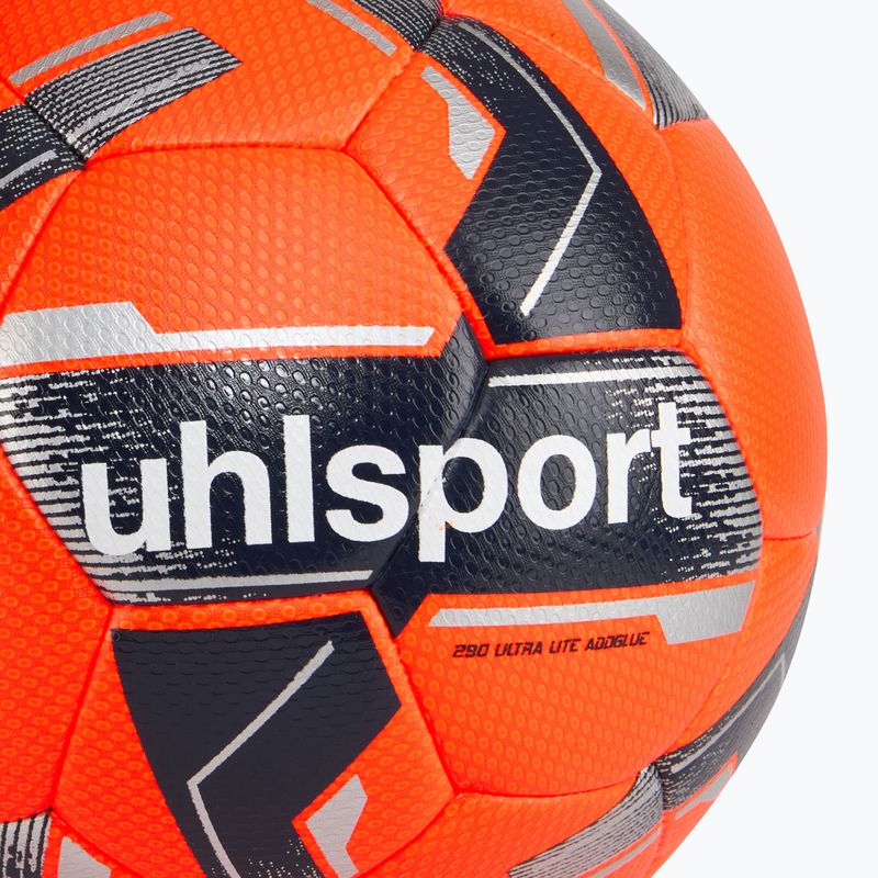 Piłka do piłki nożnej uhlsport 290 Ultra Lite Addglue fluo orange/marine/silber rozmiar 3 3