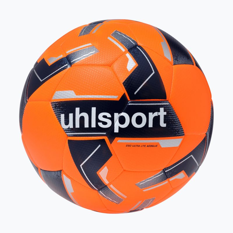 Piłka do piłki nożnej uhlsport 290 Ultra Lite Addglue fluo orange/marine/silber rozmiar 3