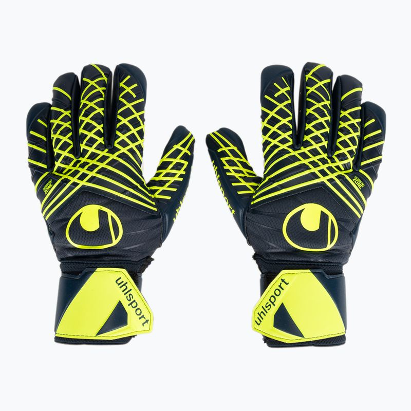 Rękawice bramkarskie uhlsport Prediction Supersoft HN navy/white/fluo yellow