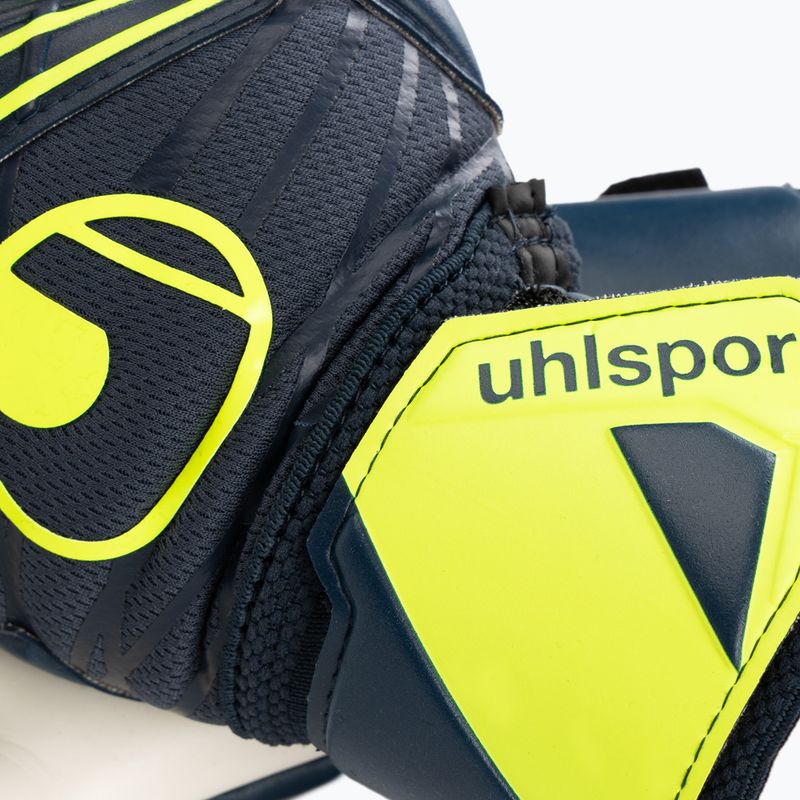 Rękawice bramkarskie uhlsport Prediction Supersoft HN navy/white/fluo yellow 3