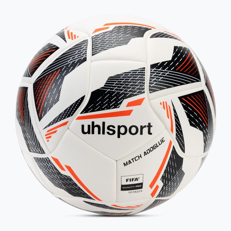 Piłka do piłki nożnej uhlsport Match Addglue white/navy/fluo red rozmiar 5