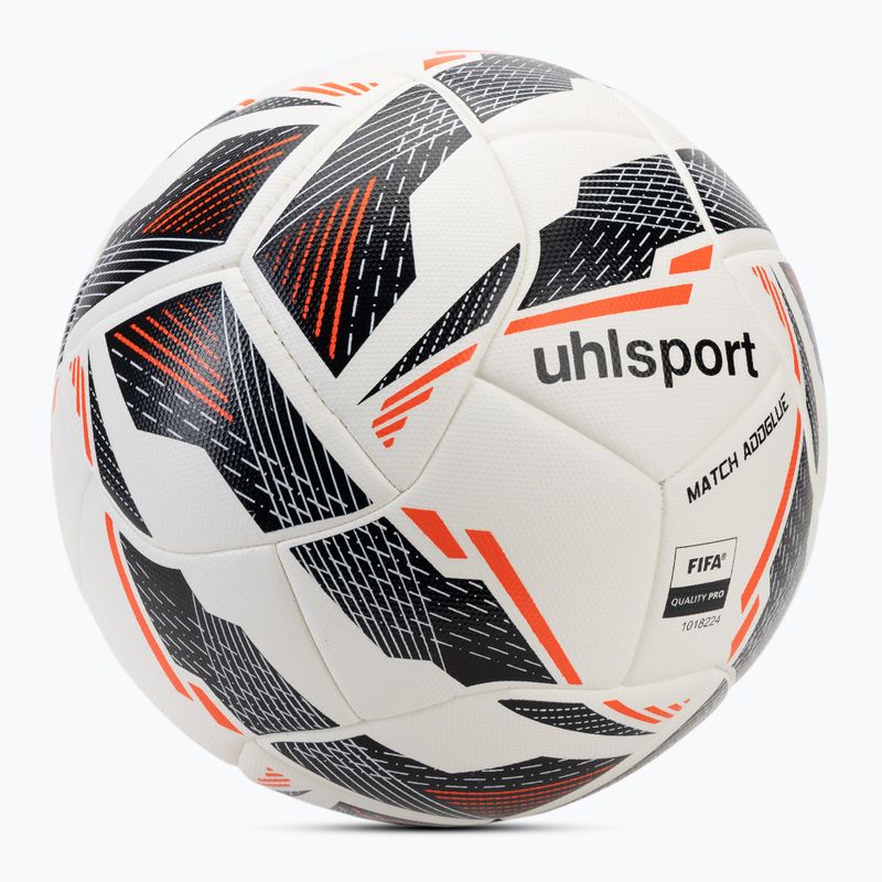 Piłka do piłki nożnej uhlsport Match Addglue white/navy/fluo red rozmiar 5 2