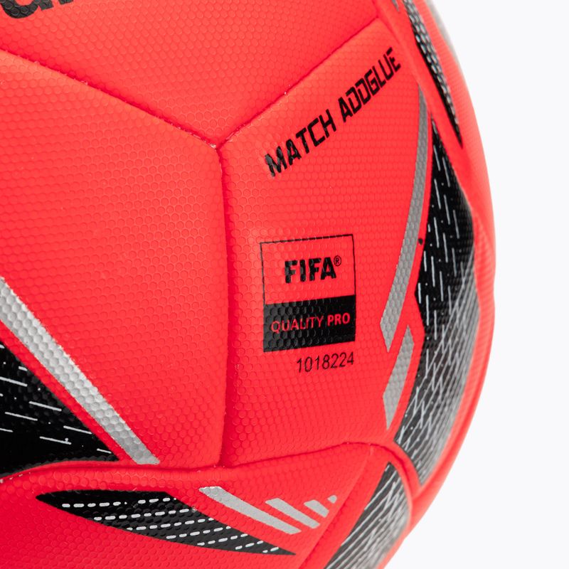 Piłka do piłki nożnej uhlsport Match Addglue fluo red/navy/silver rozmiar 5 3