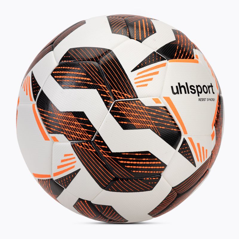 Piłka do piłki nożnej uhlsport Resist Synergy white/black/fluo orange rozmiar 4 2