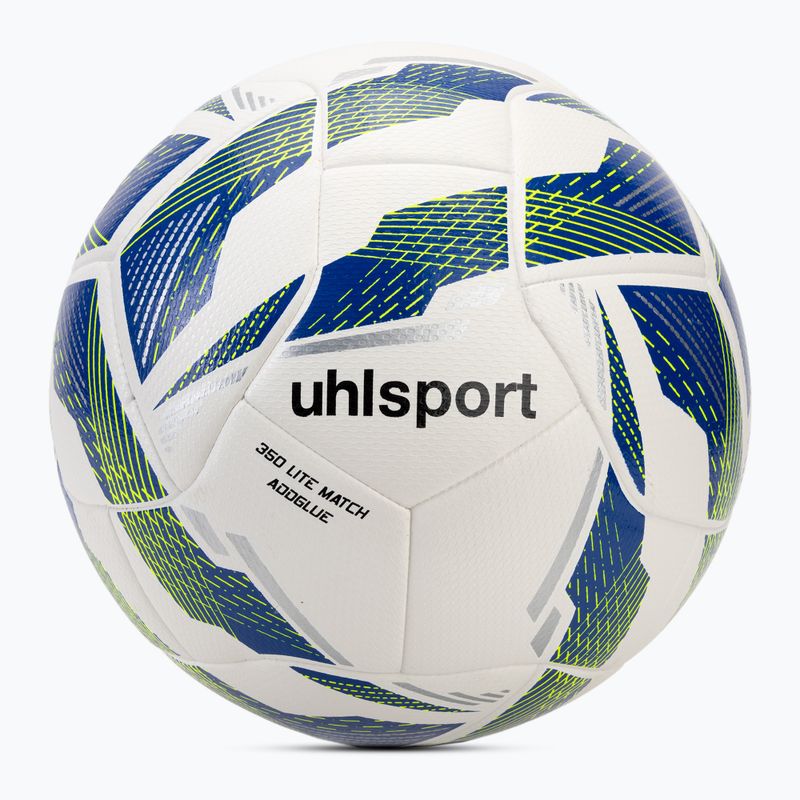 Piłka do piłki nożnej uhlsport 350 Lite Match Addglue white/dark blue/fluo yellow rozmiar 5