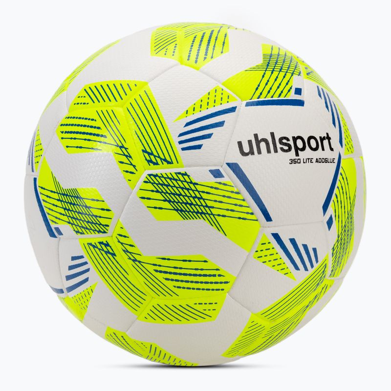 Piłka do piłki nożnej uhlsport 350 Lite Addglue white/fluo yellow/dark blue rozmiar 4 2