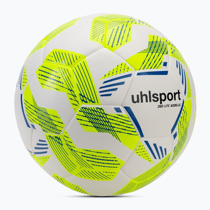 Piłka do piłki nożnej uhlsport 350 Lite Addglue white/fluo yellow/dark blue rozmiar 5 2